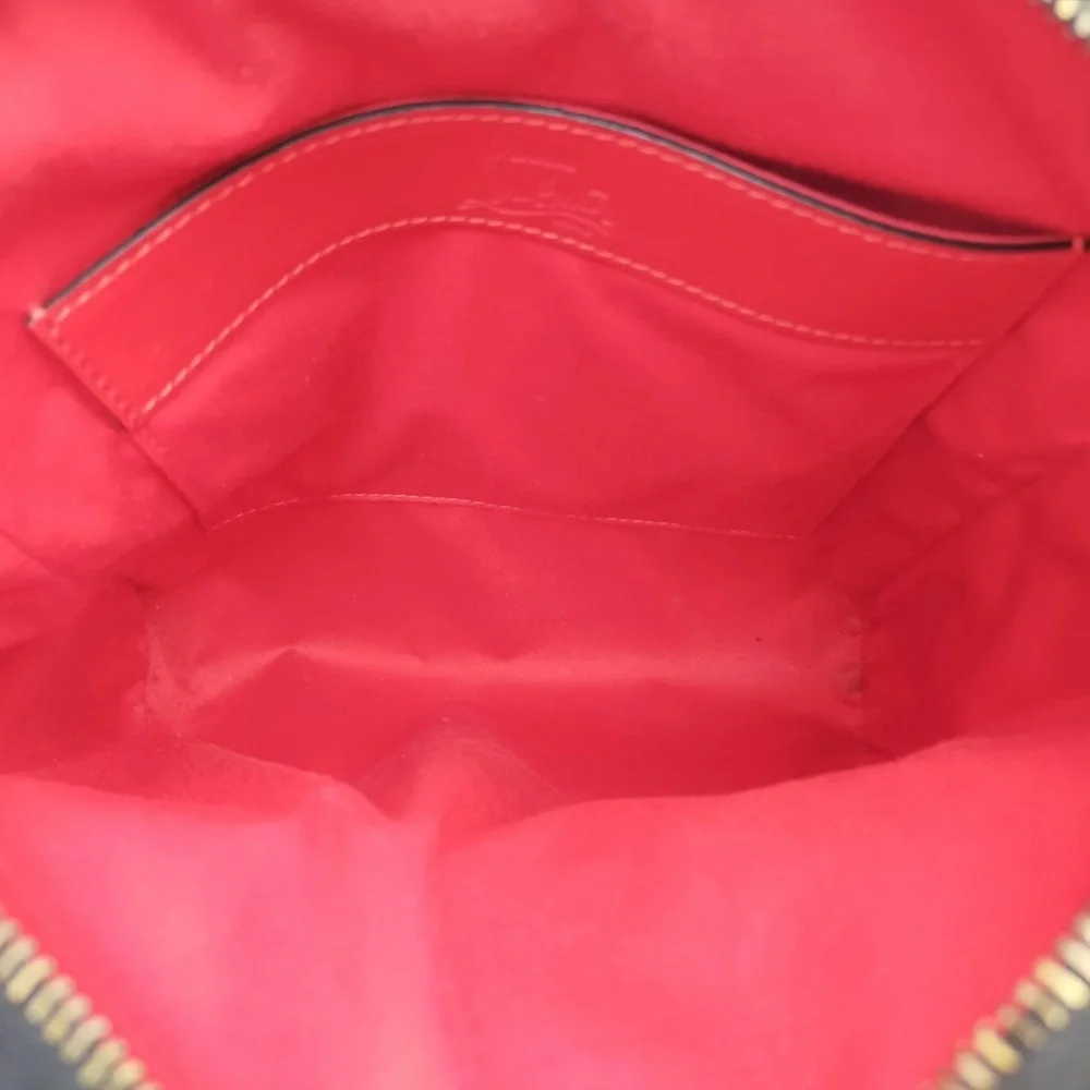 AUTH Christian Louboutin Bag • Crossbody in Black and Red Leather, Authentic